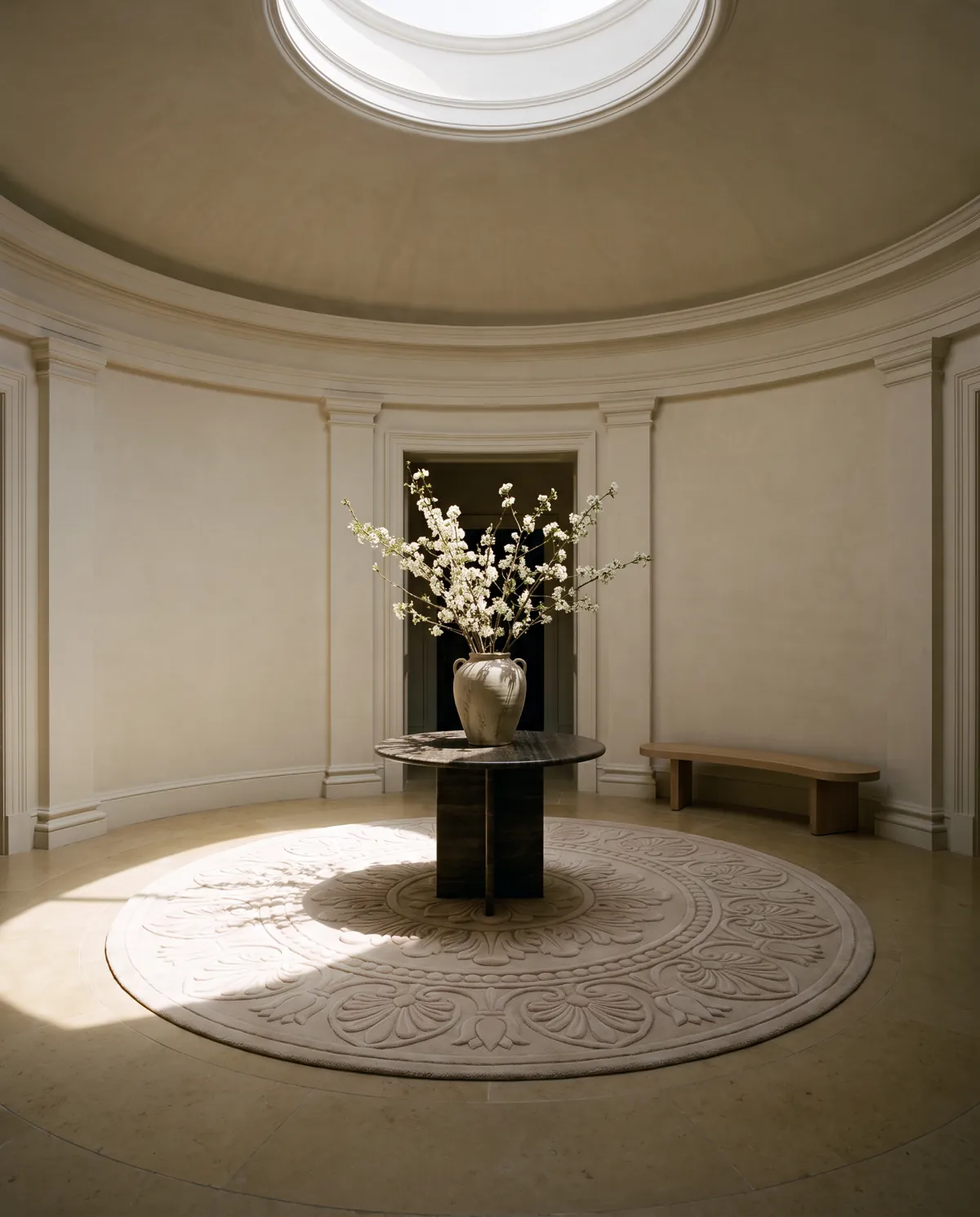 Chhat, a rug from the Darbar collection, in a room